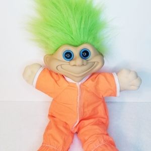 1991 Troll Street Kids Vintage Doll 12 inch Plush Green Hair
